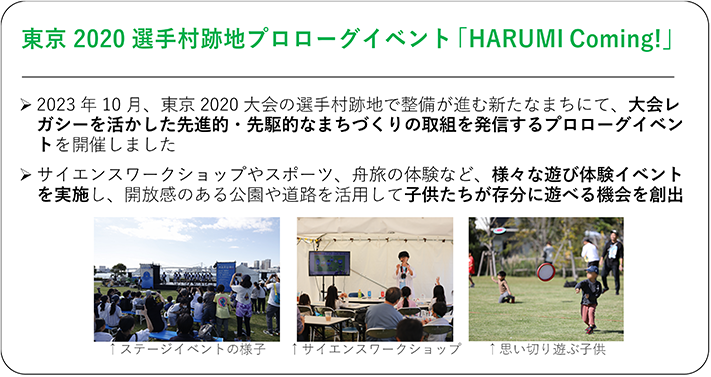 東京2020選手村跡地プロローグイベント「HARUMI Coming!」