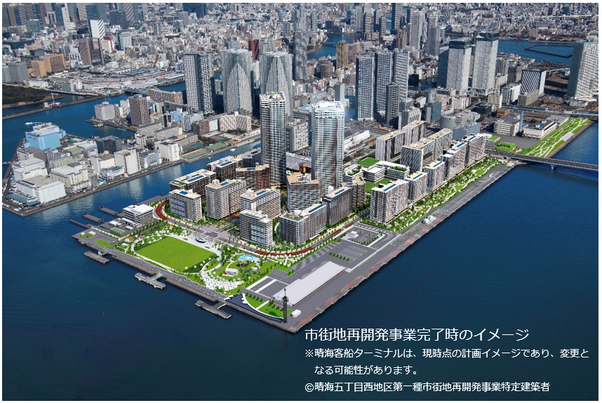 東京２０２０大会後の選手村のイメージ （市街地再開発事業の完了時） 晴海五丁目西地区第一種市街地再開発事業特定建築者