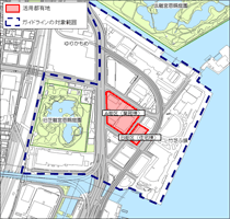 都市再生ステップアップ・プロジェクト（竹芝地区）案内地図
