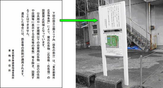 規則立て看板